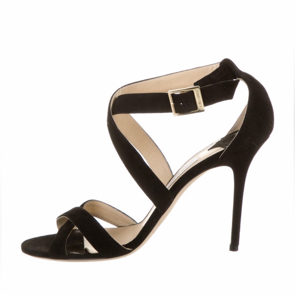 Jimmy Choo Strappy black suede Lotti